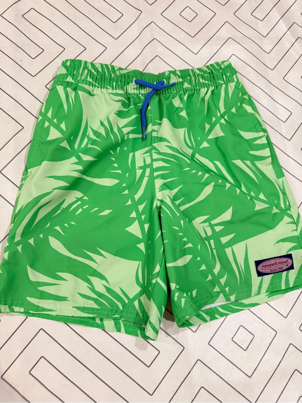 Vineyard Vines Green Tropical Swim Shorts